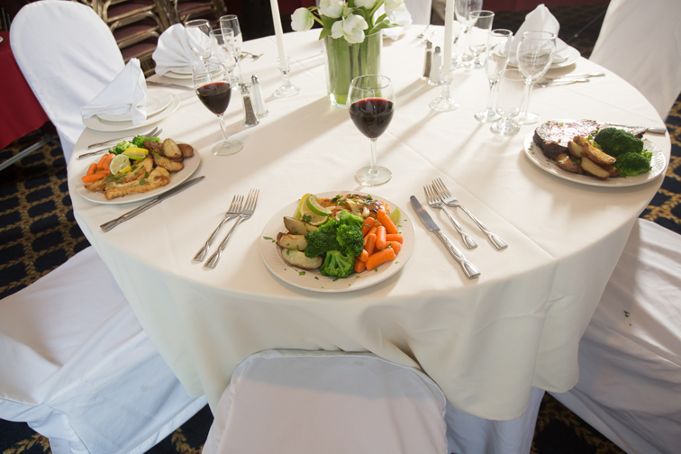 The table is set by Homestyle Caterers in Mahopac. Photograph by John Rizzo.