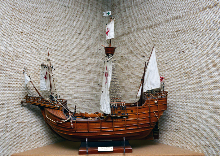 A ship’s model is among the varied memorabilia on display at The National Maritime Historical Society in Peekskill. Photograph by Bob Rozycki.