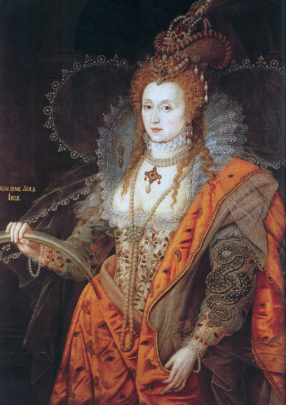 The ultimate in Photoshop - “The Rainbow Portrait” of Elizabeth I (circa 1600-02, oil) as glamorous allegory. Hatfield House, Collection of the Marquess of Salisbury.