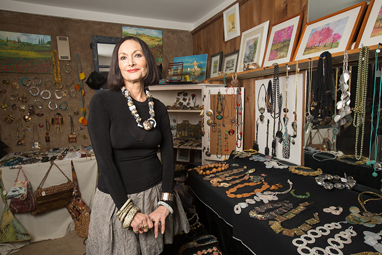 Gina Bratter is again opening her Dobbs Ferry showroom during the holiday season. Photograph by John Rizzo.