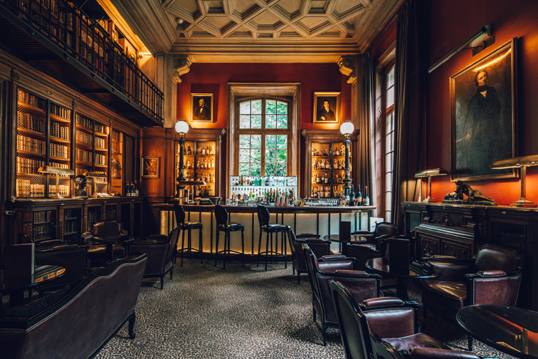 Library bar at Saint James Paris. Courtesy Maison Carnot.