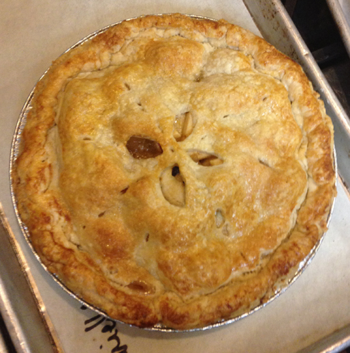 Danielle’s finished apple pie at City Limits Diner in Stamford. Photograph by Danielle Brody