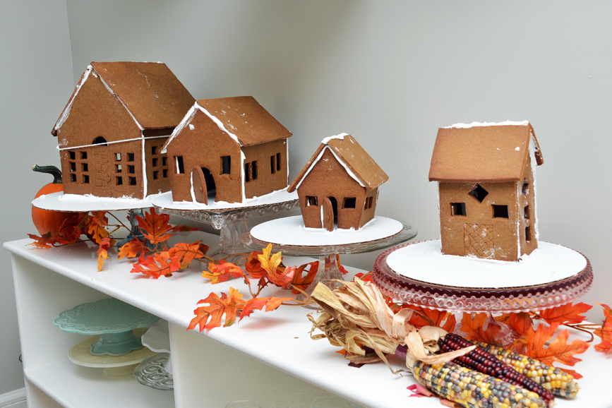 Gingerbread houses under construction. Photograph by Bob Rozycki.