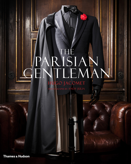 The cover of "The Parisian Gentleman" (Thames & Hudson, 2015) features a photograph of the lightest tuxedo in the world, crafted by Francesco Smalto in 1975. It weighs less than 400 grams (14 ounces) and is made of crêpe-de-chine.  © Andy Julia.