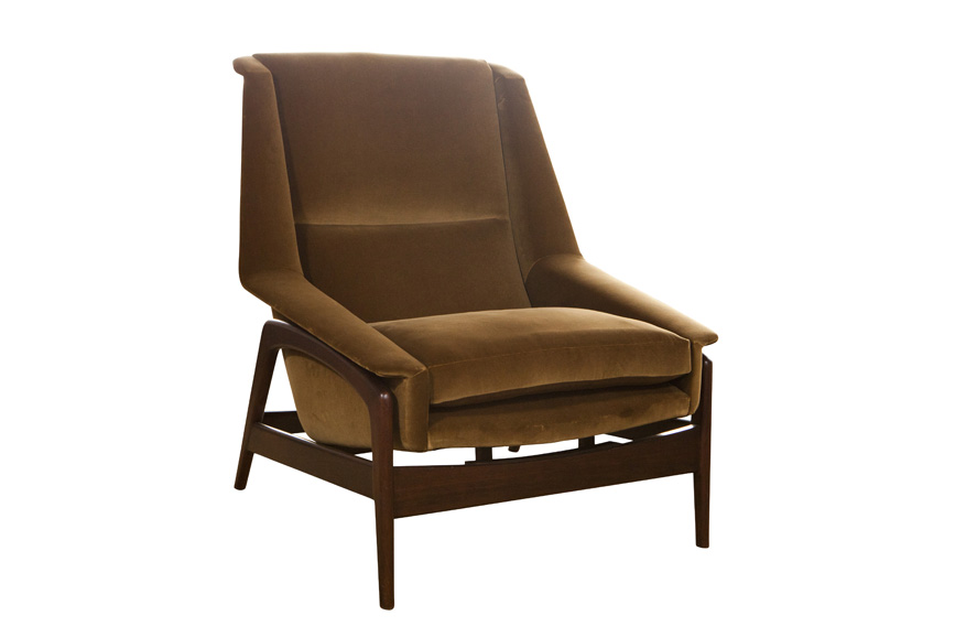 [3] Nordic Chair in camel velvet ($3,800). Photographs courtesy of Posse Furniture.