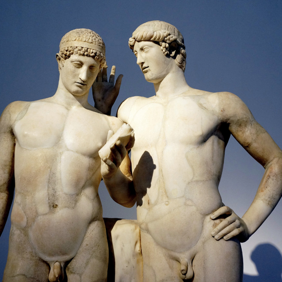 “Orestes and Pylades,” attributed to the Pasiteles school in Ancient Rome. Grand Palais.