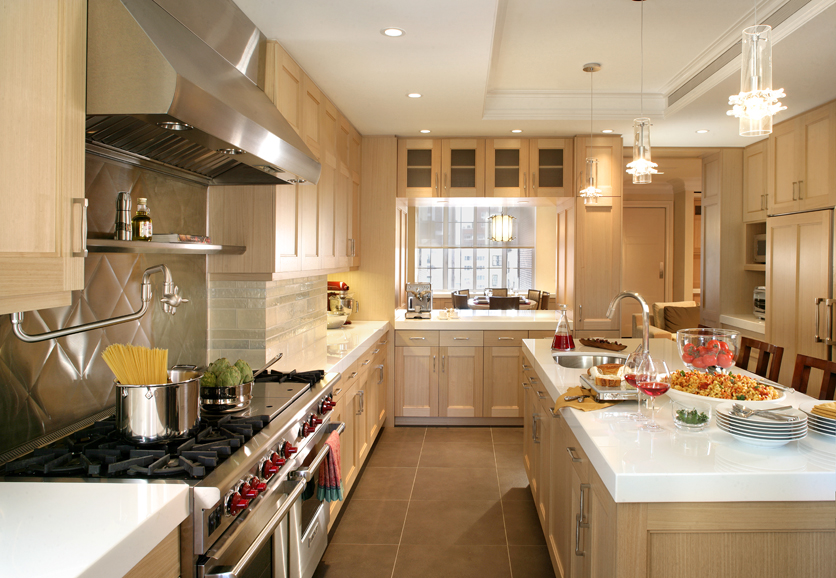 An example of a kitchen featuring custom cabinetry from Bilotta Kitchens. Photograph courtesy Bilotta Kitchens.