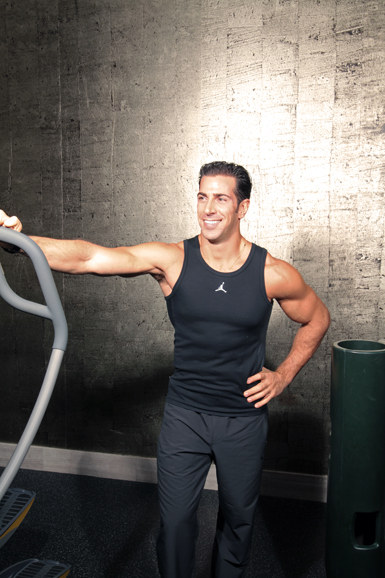 Giovanni Roselli works in the elite Tier 4 private facility within the Equinox fitness club in Greenwich. Photo from August 2015. Photograph by Bob Rozycki.