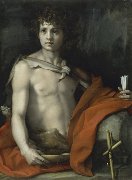 At The Frick – Andrea del Sarto’s “Saint John the Baptist” (circa 1523, oil on panel), Palazzo Pitti, Galleria Palatina, Florence. By permission of the Ministero dei beni e delle attività culturali e del turismo