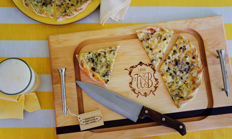 One of the many uses of a Soundview cutting board. Photograph courtesy Soundview.