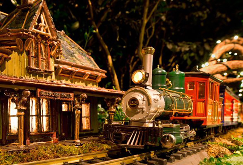 All aboard for The New York Botanical Garden’s “Holiday Train Show.” Courtesy NYBG