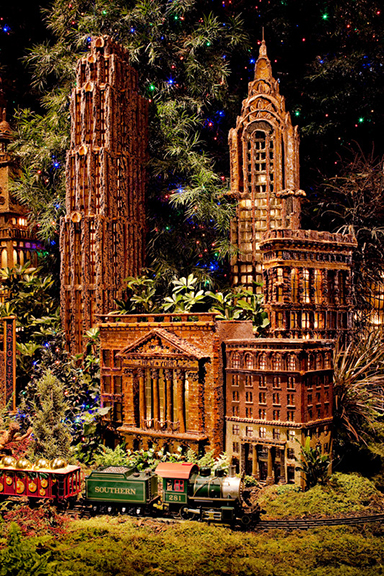 All aboard for The New York Botanical Garden’s “Holiday Train Show.” Courtesy NYBG
