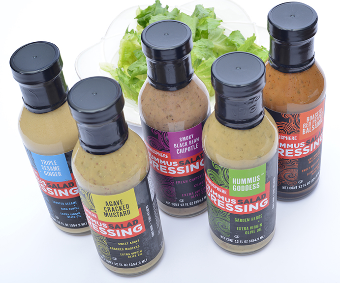 Hummusphere Foods has introduced Hummus Salad Dressing, with varieties that can liven up your greens. Photograph by Bob Rozycki.