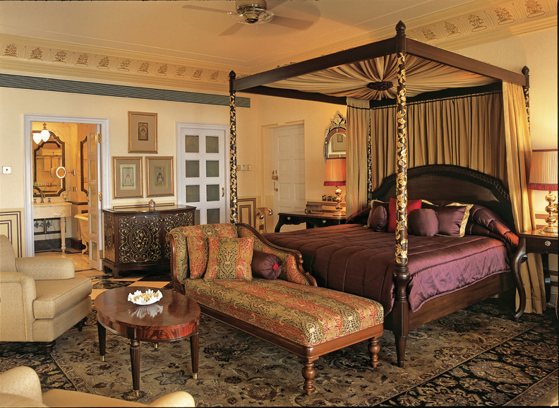 The Jag Mandir Darshan Suite in the Taj Lake Palace, Udaipur. Courtesy Taj Hotels.