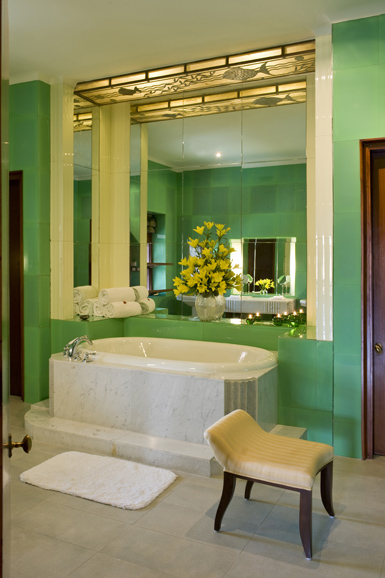 Maharani's Bathroom at the Umai Bhawan Palace in Jodhpur. Courtesy Taj Hotels.