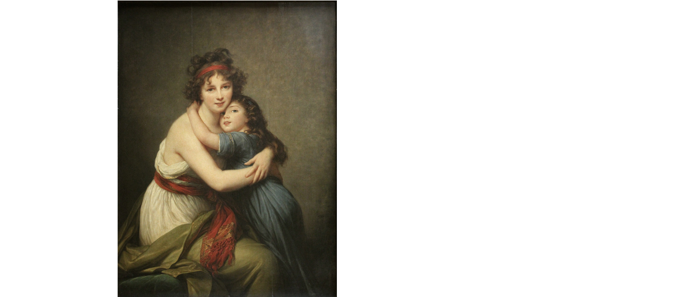 “Madame Vigée Le Brun and Her Daughter” (1789, oil on canvas, Musée du Louvre). (Please note that this self-portrait is not part of The Met exhibit.)