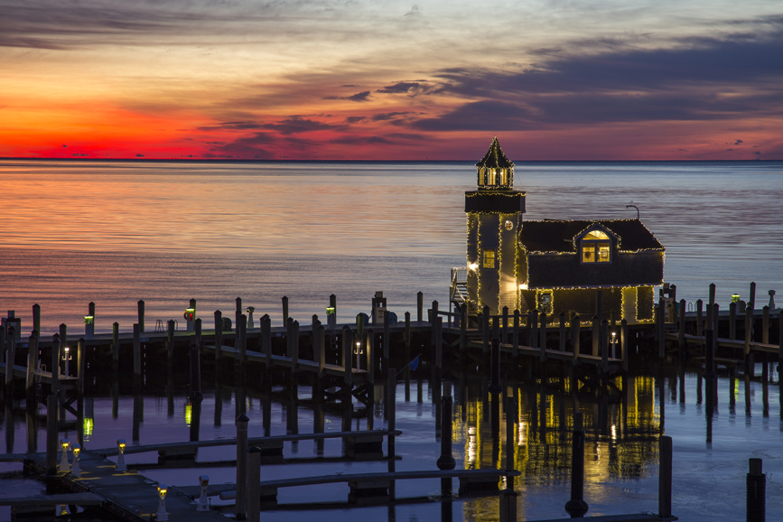 The Lighthouse Suite, considered the Saybrook Point Inn & Spa’s most romantic accommodation, boasts panoramic waterfront views and unparalleled privacy. Photograph courtesy Saybrook Point Inn & Spa.