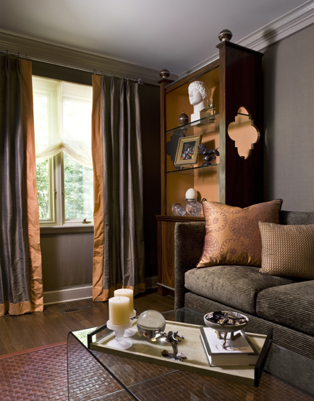 Stephen Huberman's elegant "man cave." Photograph courtesy Bruce Buck. 