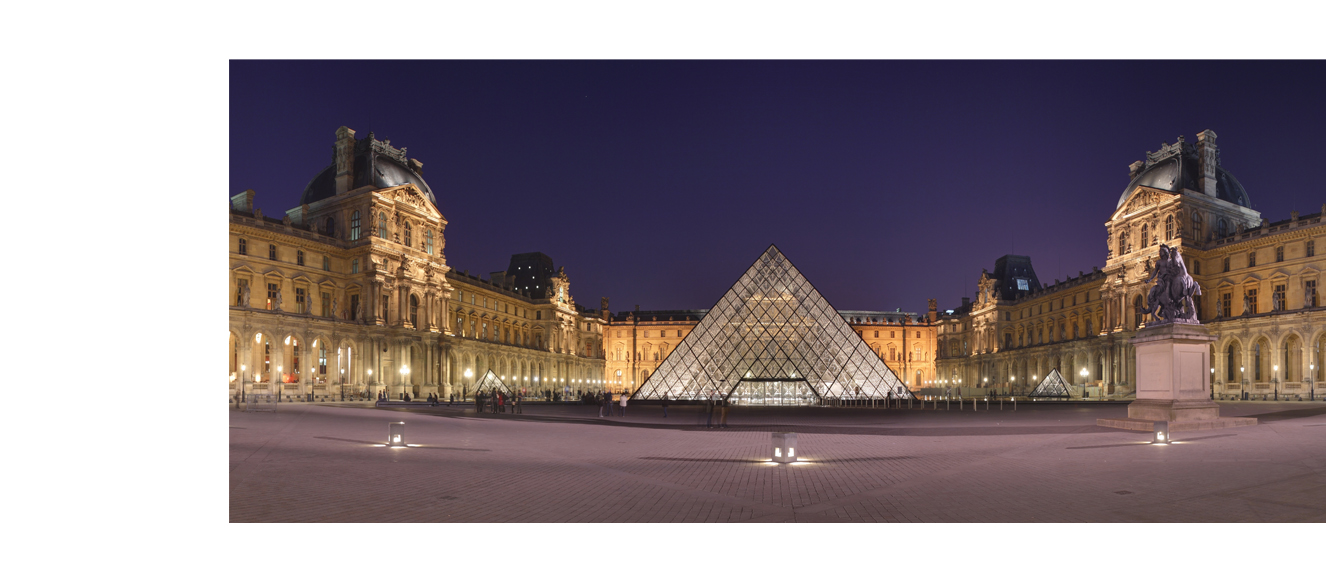Courtyard of the Musée du Louvre and its controversial I.M. Pei pyramid. Photograph by Benh Lieu Song.