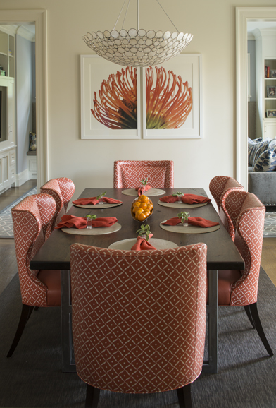 Color makes a bold statement in a room designed by Muse Interiors. Photograph courtesy of Muse Interiors.