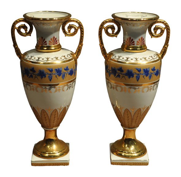 Pair of Chelsea House hand-painted vases ($250).