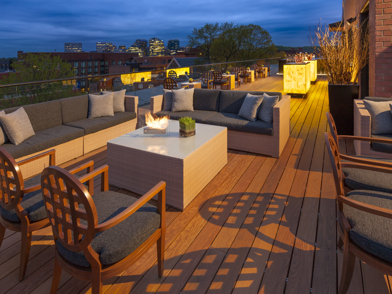 Rooftop at the Capella Washington DC. Photograph courtesy of the Capella Hotels.