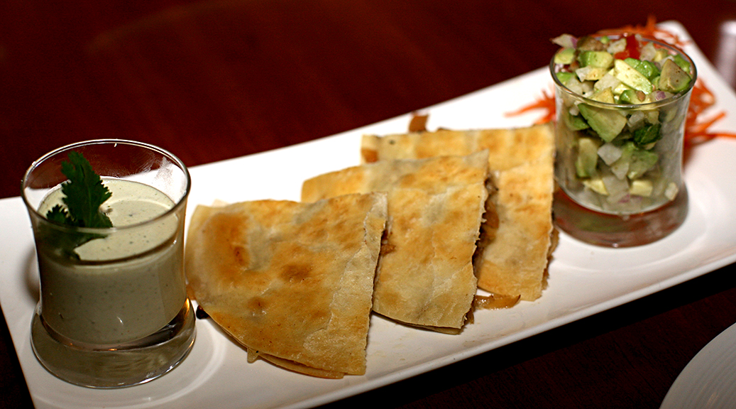 Long Island duck leg confit quesadilla