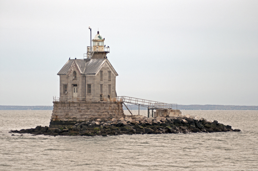 New to The Maritime Aquarium at Norwalk this year are two lighthouse tours of central and western Long Island Sound. Here, the Race Rock Lighthouse. Photograph by Radu Gheorghe.  