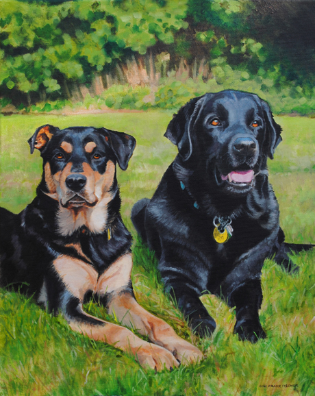 Dogs are a frequent subject for Gini Fischer's commissioned work. Photograph courtesy of Gini Fischer.