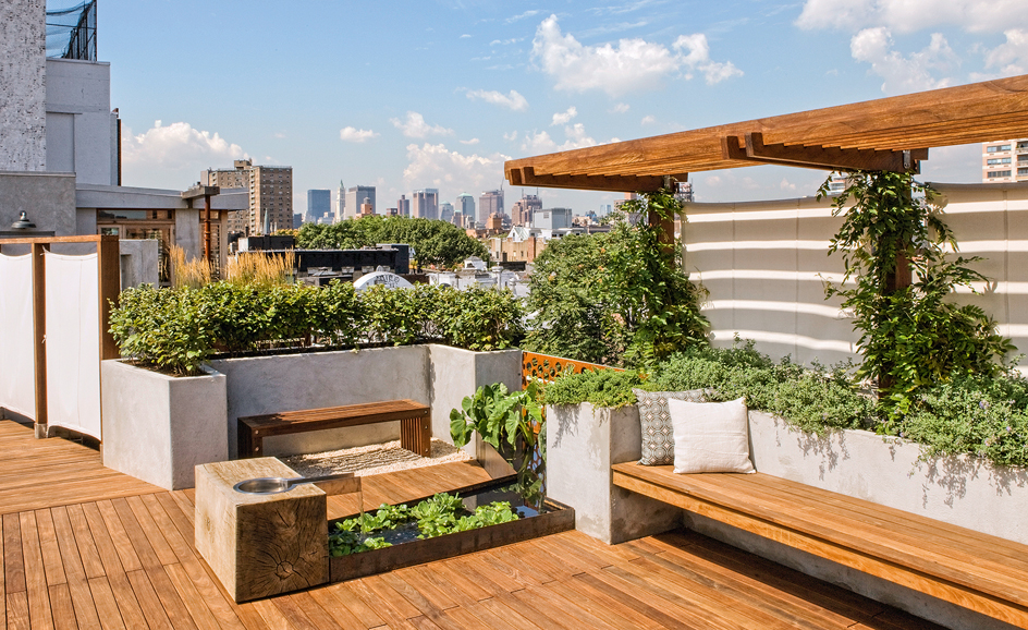 © “Living Roofs,” published by teNeues. East Village Rooftop Garden, New York City. Pulltab © Bilyana Dimitrova. 