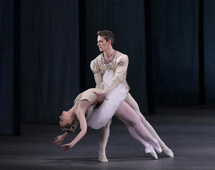 Teresa Reichlen and Russell Janzen in “Diamonds” from the New York City Ballet’s “Jewels.”