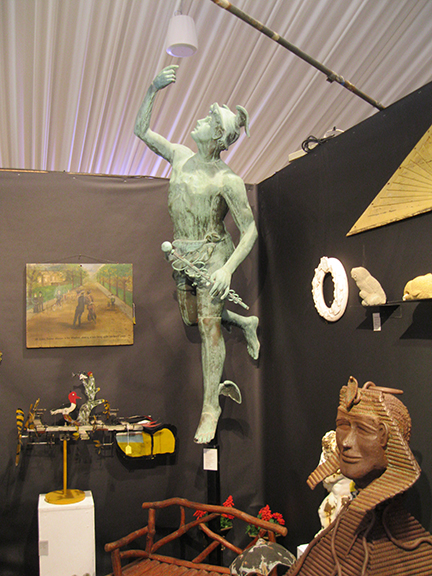 Mercury, after Giambologna, at last year’s “Antique Garden Furniture Fair” at the New York Botanical Garden