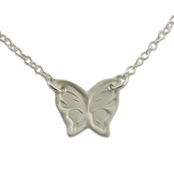 Isabelle Grace Jewelry has a number of selections created in tribute to gardens and nature. Here, the Butterfly Necklace ($55 to $70). Photograph courtesy Isabelle Grace Jewelry.