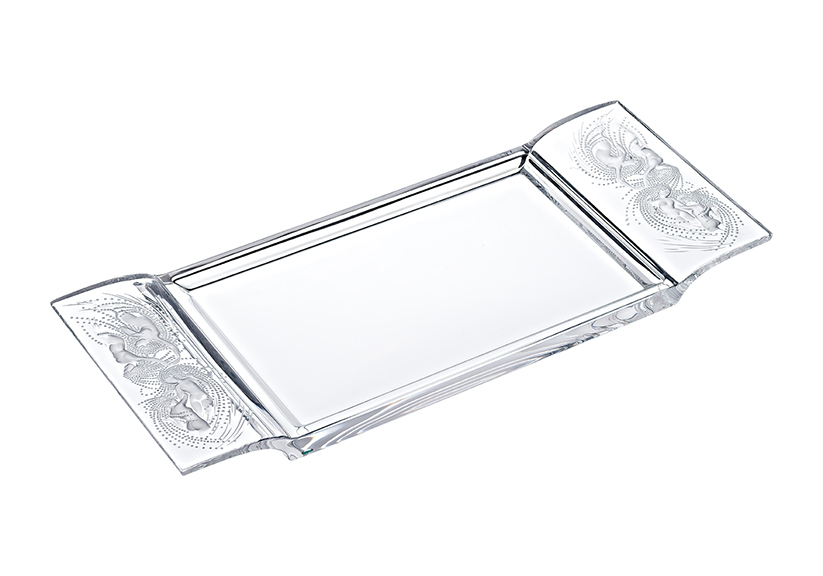 The Naïades tray, in clear, was also on display at the Lalique Interiors Showroom. Photograph courtesy Lalique.