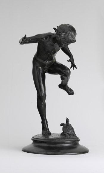 Henri Crenier, “Boy and Turtle” (1912), bronze. Image © The Metropolitan Museum of Art. Image source: Art Resource, NY.