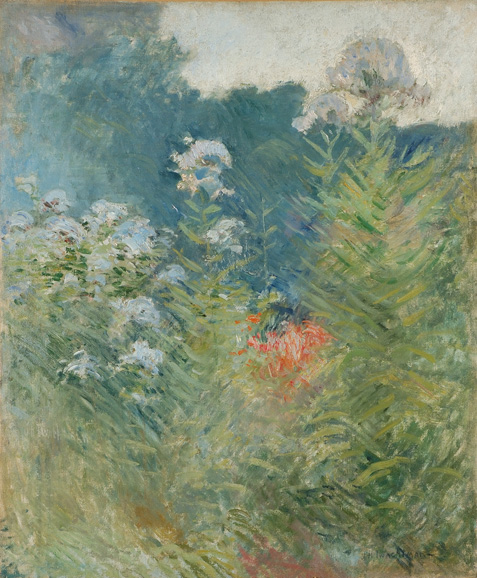 John Henry Twachtman, “Wildflowers” (circa 1890), oil on canvas. Collection of the Taubman Museum of Art.