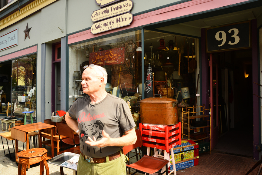 Antiques dealer Jerome Solomon, owner of Solomon’s Mine in Cold Spring. Photograph by Bob Rozycki.