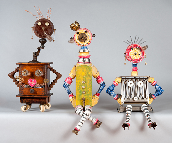 Found object sculptures by Bob & Patti Stern. Photograph courtesy Artrider Productions.