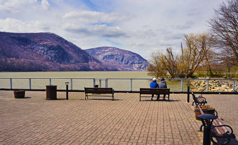 Visitors to Cold Spring can take a break and enjoy the Hudson River views behind the gazebo. Photograph by Bob Rozycki.