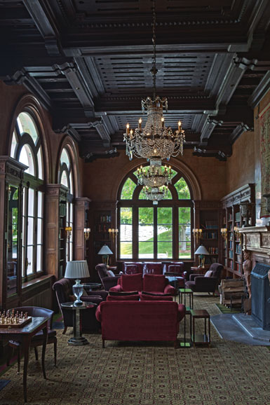 Bellefontaine Mansion Library at Canyon Ranch in Lenox, Mass. Photograph courtesy canyonranchdestination.com. 