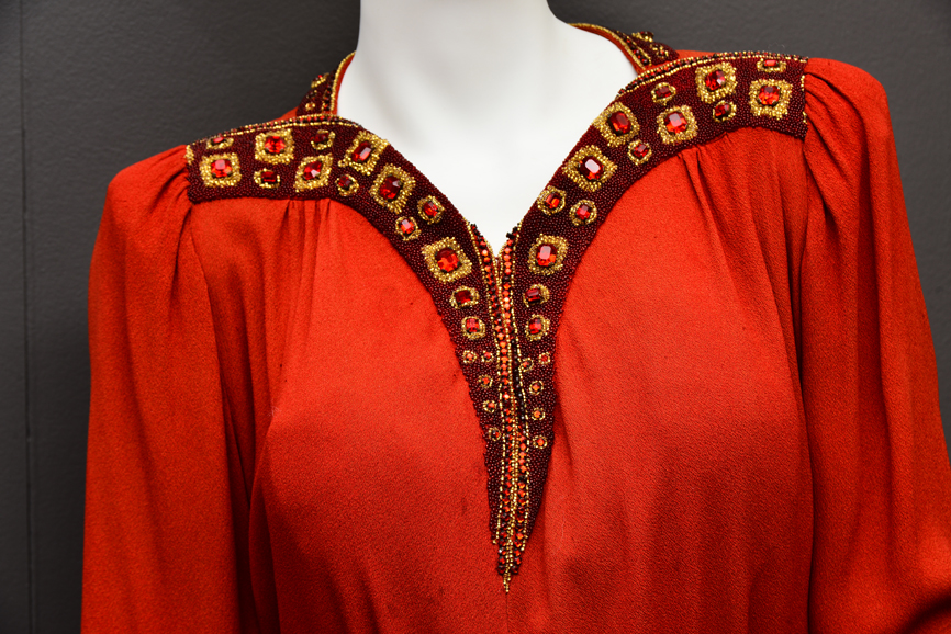 Detail of a historic garment to be featured in "Defying Labels: New Roles, New Clothes." Photograph by Bob Rozycki.