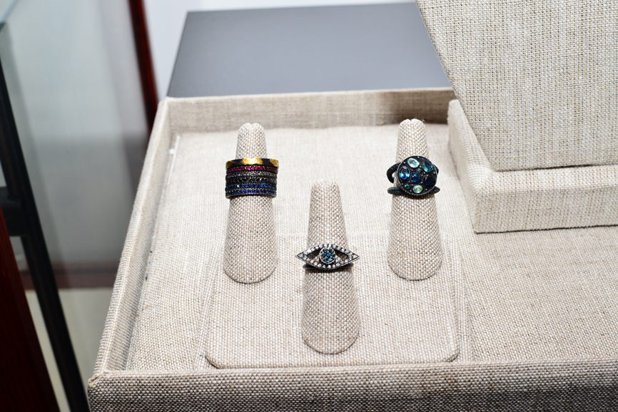 House of 29 is dedicated to showcasing unique fine jewelry. Here, rings by Yossi Harari. Photograph by Bob Rozycki.