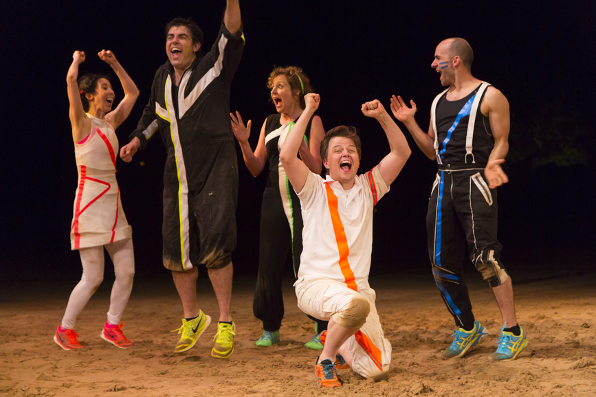 The Hudson Valley Shakespeare Festival’s Drama League-nominated production of “A Midsummer Night’s Dream,” 2015. Left to right: Joey Parsons, Nance Williamson, Jason O’Connell, Sean McNall, Mark Bedard. Photograph by T. Charles Erickson.