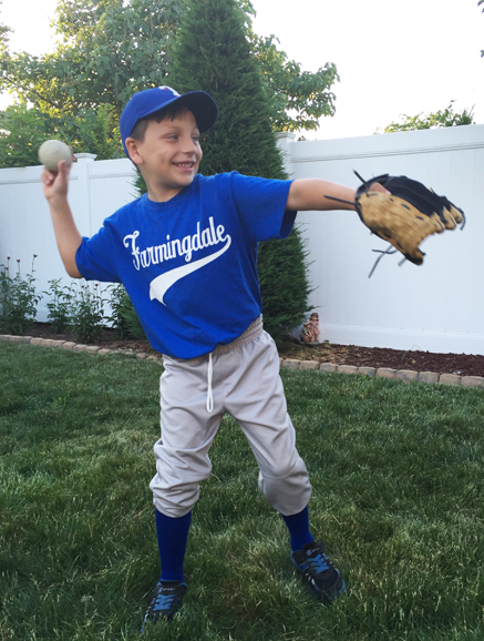 Mark Reo playing baseball. Photograph courtesy Giovanni Roselli. 