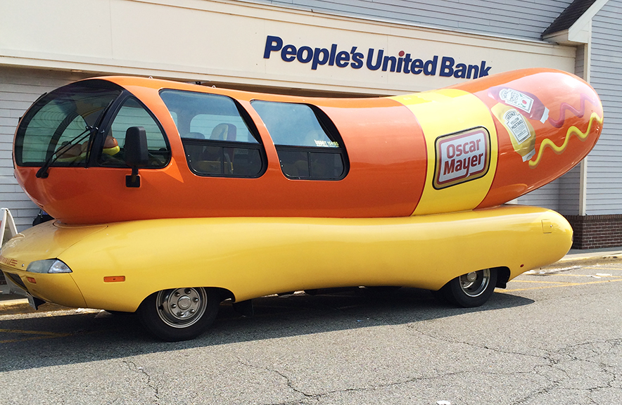 The Wienermobile, featured in WAG in 2013, made a May 27 stop in Nanuet. Photograph by Mary Shustack.
