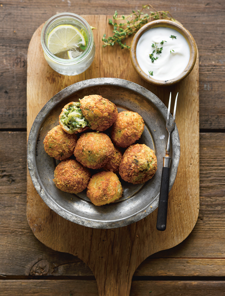 © A Taste of Greece - Recipes, Cuisine & Culture by HRH Princess Tatiana & Diana Farr Louis, published by TeNeues. Zucchini Fritters with Tzatziki, Recipe Victoria Hislop, Photo © Antonios Mitsopoulos. All rights reserved.