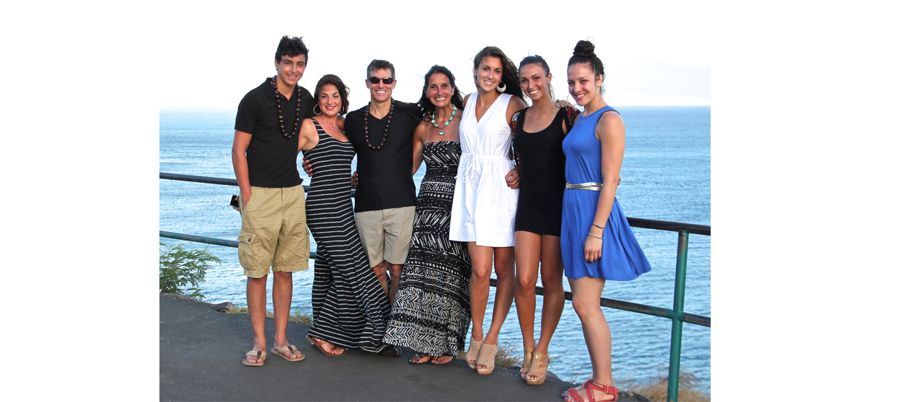 The Katz family in August 2015 – Gabe, Rebecca, David, Catherine, Natalia, Valerie and Corinda.