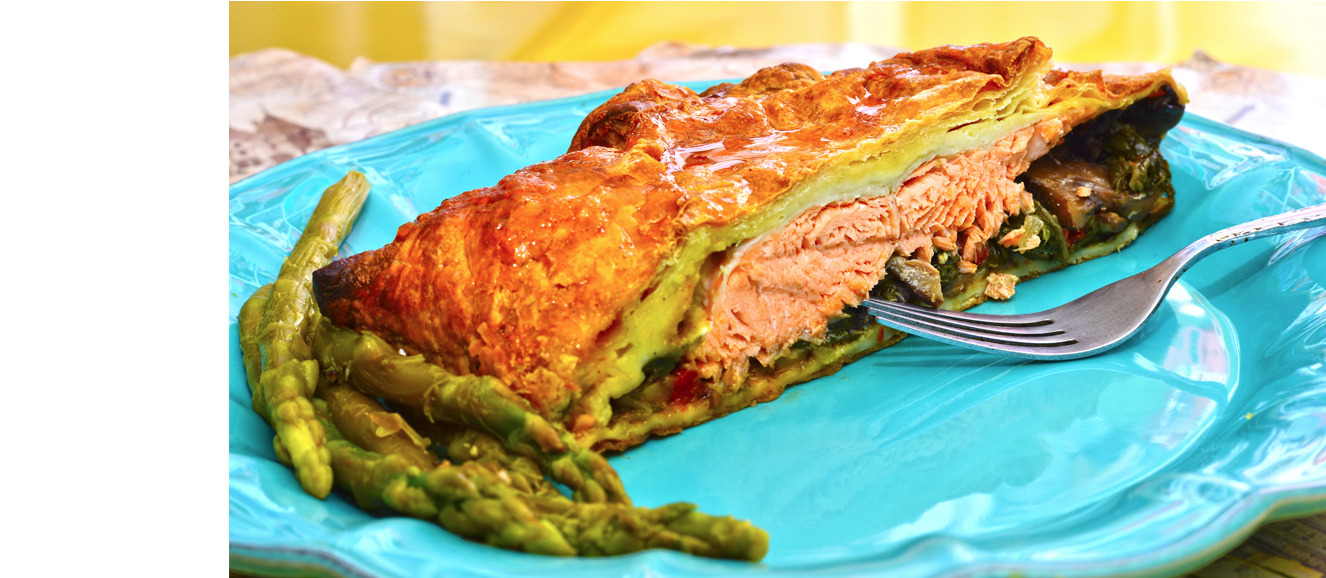 Salmon Wellington. Photograph by Bob Rozycki.         