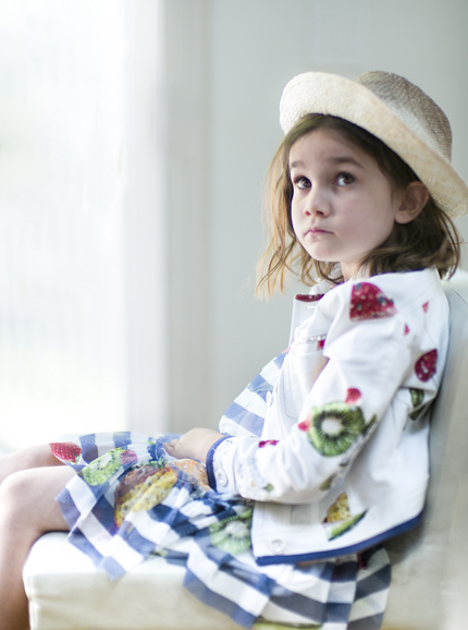 Julia Rozenfeld's daughter models a selection of clothes and accessories featured at LOL Kids Armonk. Photograph courtesy LOL Kids Armonk.