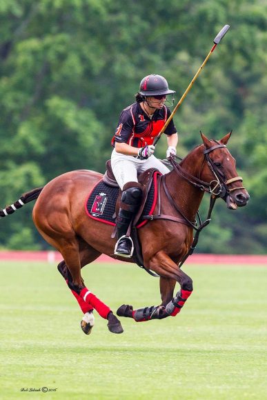 Postage Stamp Farm's Annabelle Gundlach at Greenwich Polo Club. Photograph by Bob Lubash
